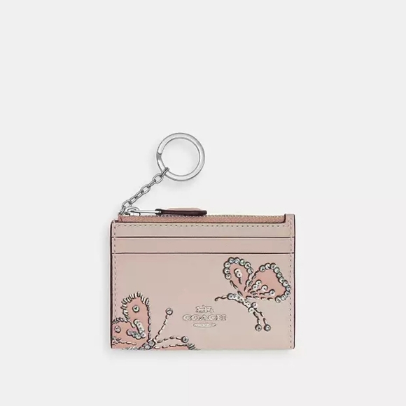 Coach Handbags - Coach Mini Skinny Id Case With Butterfly Print (Pink)